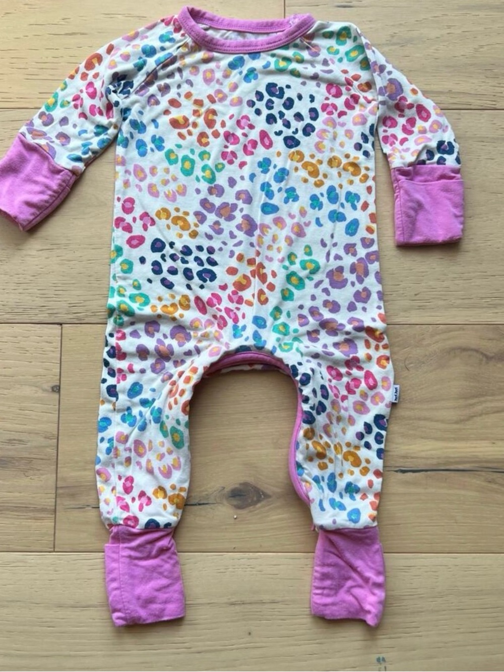 Little Sleepies Multicolor Leopard Print Convertible Feet